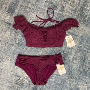 NWT Becca Swimwear lace bikini